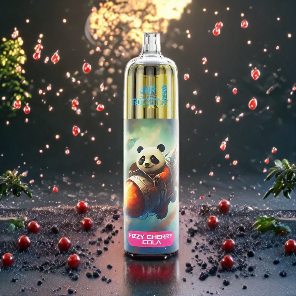 Cerise Cola Pétillante JNR Rocket X 12400 Bouffées Belgique Grossiste Rechargeable Type-C 22ml