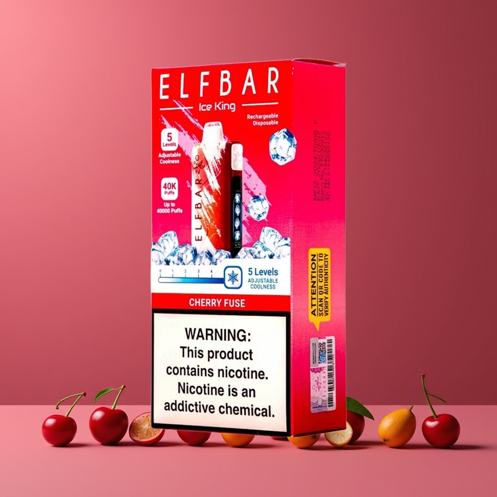 Cerise Fusion ELF BAR Ice King 40000 Puffs Belgique Grossiste 20ml 5 Nicotine