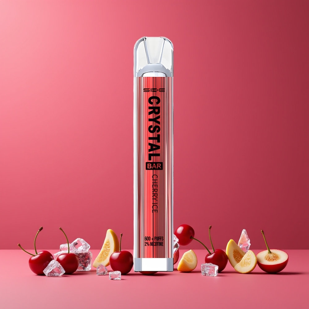 Cerise Glace SKE Crystal Bar 600 Puffs Belgique Grossiste 2 500mAh