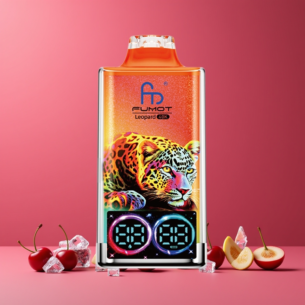 Cerise Glacée Fumot Leopard 40000 Puffs Belgique Grossiste Dual Mesh Type-C