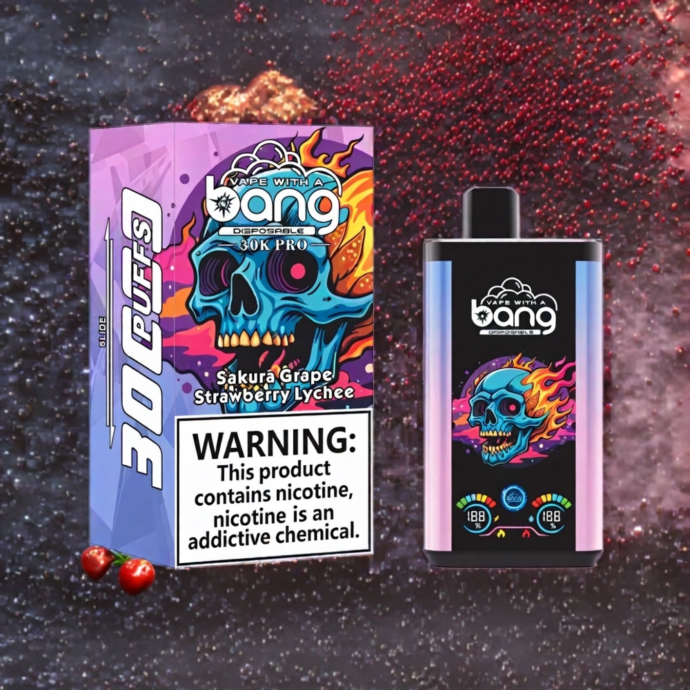 Cerise Lychee  Sakura Raisin Bang 30K Pro 30000 Puffs 36ml Belgique Grossiste Dual-Saveur