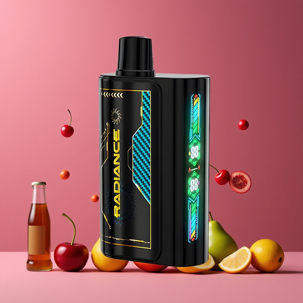 Cerise Pétillante Cola JNR Radiance 31000 Puffs Belgique Grossiste 28ml 2 Nicotine