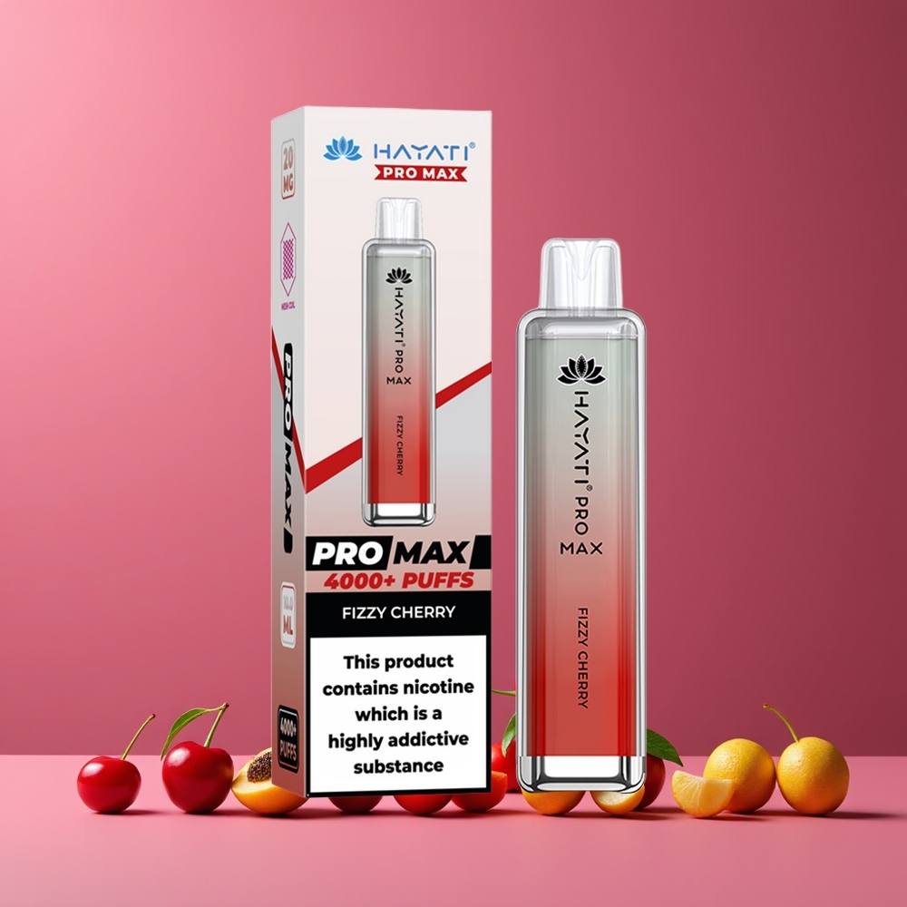Cerise Pétillante Hayati Pro Max 4000 Puffs Belgique Grossiste 5 Nicotine 1400mAh