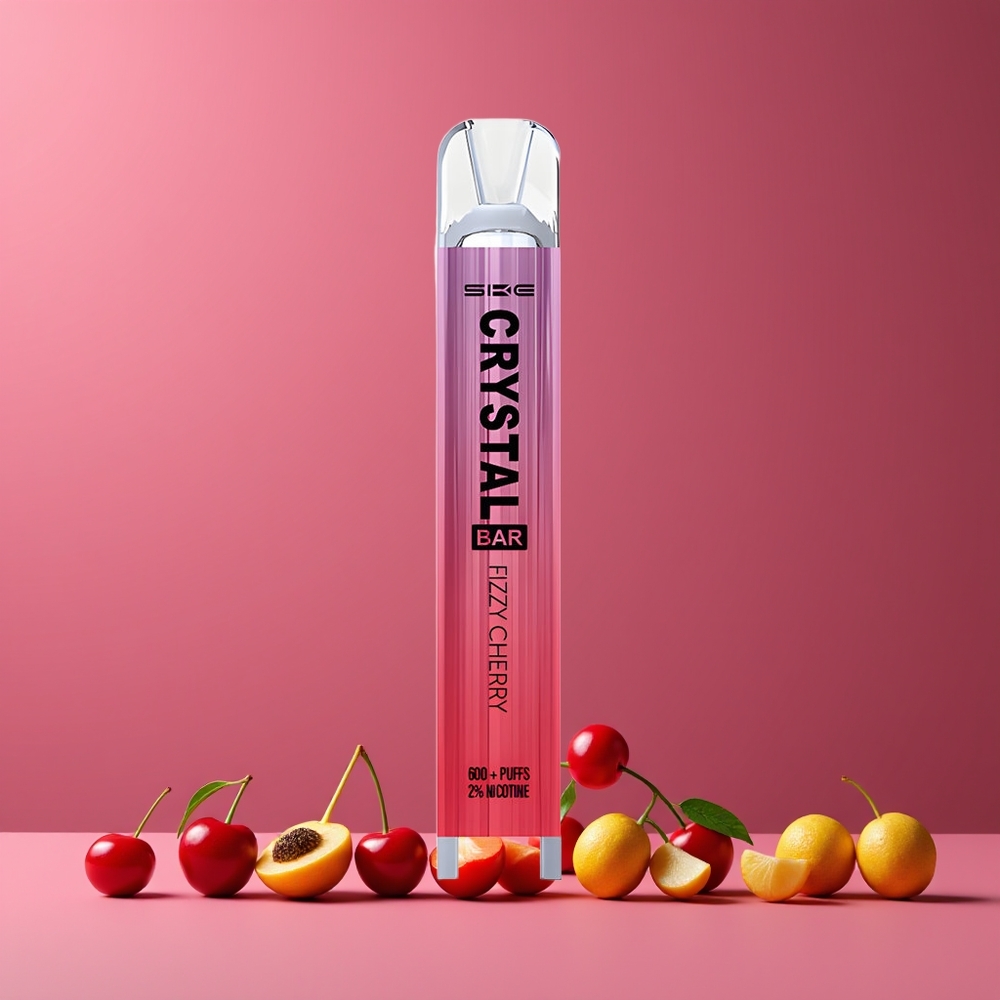 Cerise Pétillante SKE Crystal Bar 600 Puffs Belgique Grossiste 2 500mAh