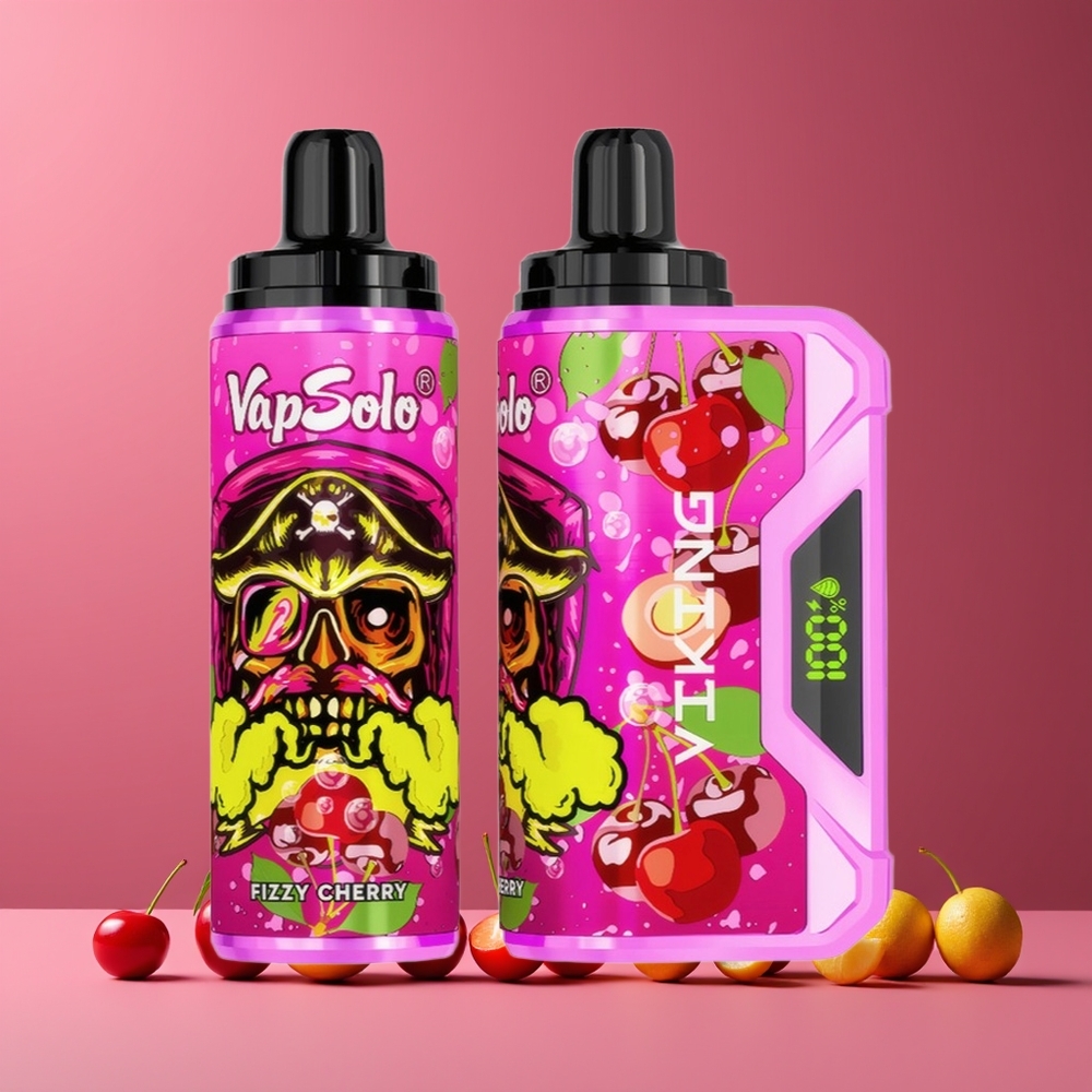Cerise Pétillante VapSolo VIKING 12000 Puffs Belgique Grossiste 22ml Type-C