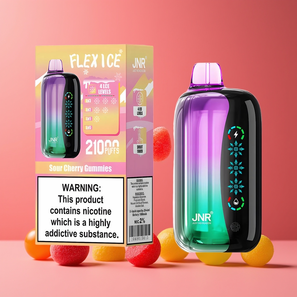 Cerises Acidulées JNR Flex Ice 21000 Puffs Belgique Grossiste Airflow Personnalisable 26ml