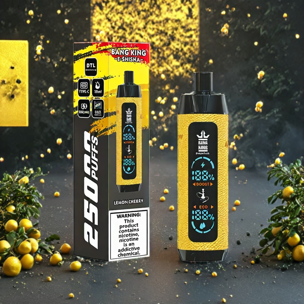 Citron Cerise Bang King Shisha 25000 Puffs 30ml Belgique Grossiste