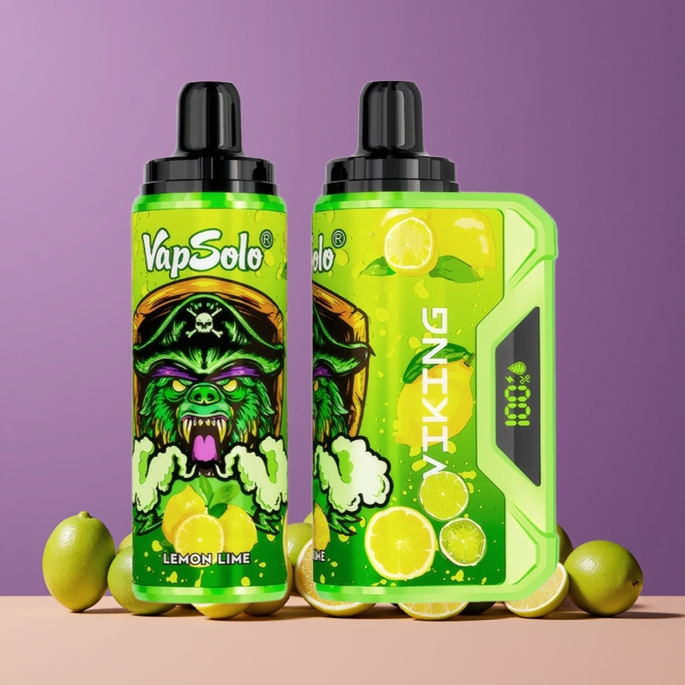 Citron Lime VapSolo VIKING 12000 Puffs 22ml Belgique Grossiste Type-C LED