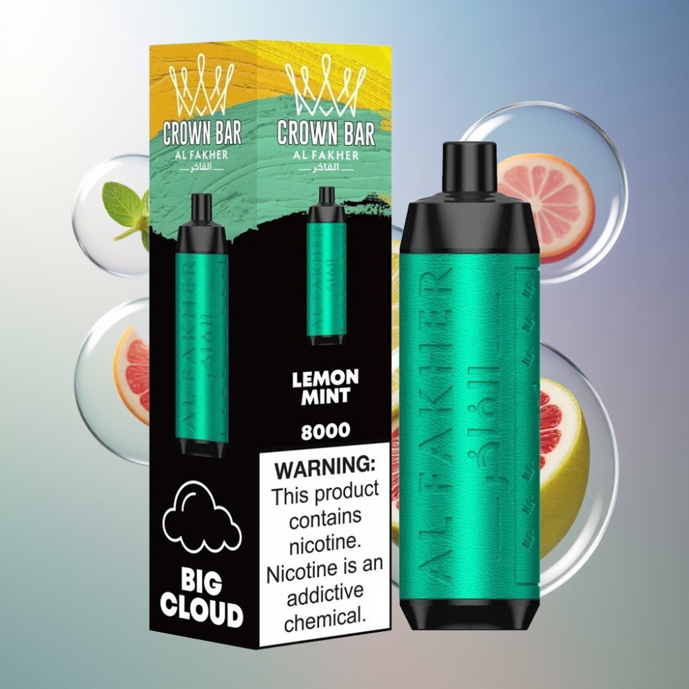 Citron Menthe Al Fakher Crown Bar 8000 Belgique Grossiste 18ml 8000 Puffs