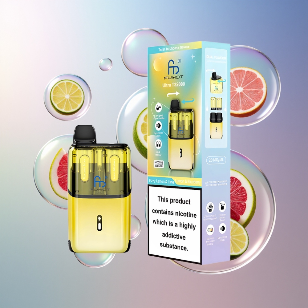 Citron Pétillant  Citron  Myrtille Fumot Ultra T32000 32000 Puffs 24ml Belgique Grossiste