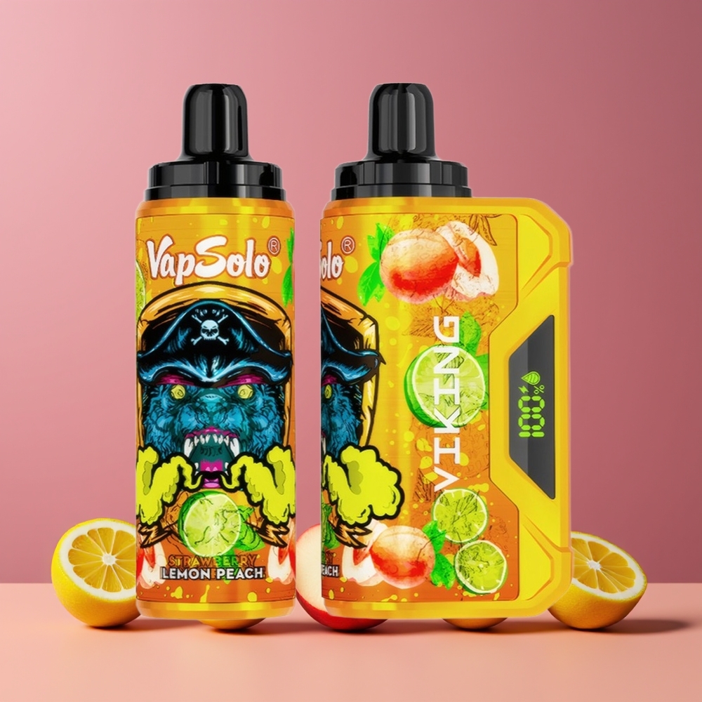 Citron Pêche VapSolo VIKING 12000 Puffs Belgique Grossiste 22ml Type-C