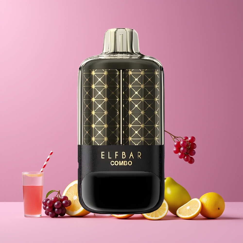 Citron Rose  Fruit de la Vigne ELF BAR COMBO 25000 Puffs Belgique Grossiste 700mAh Type-C