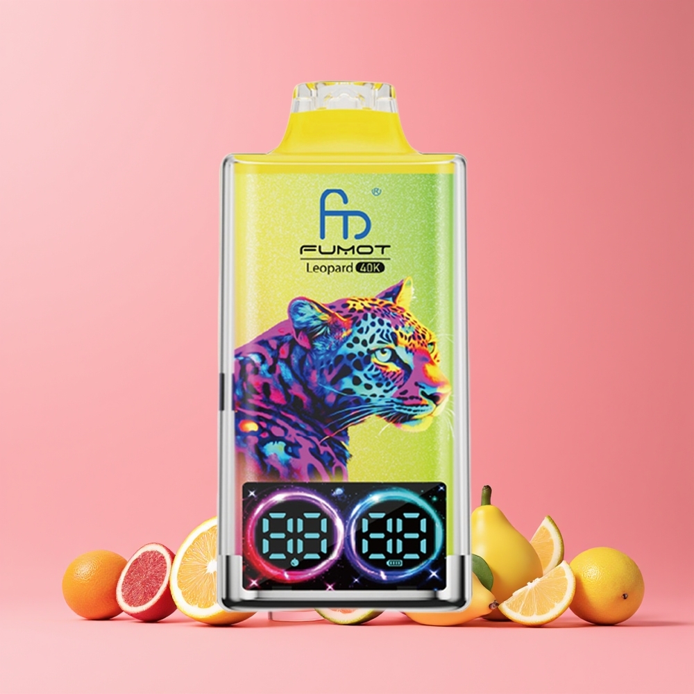 Citron Rose Fumot Leopard 40K Puffs 5 Nicotine Dual Mesh Belgique Grossiste