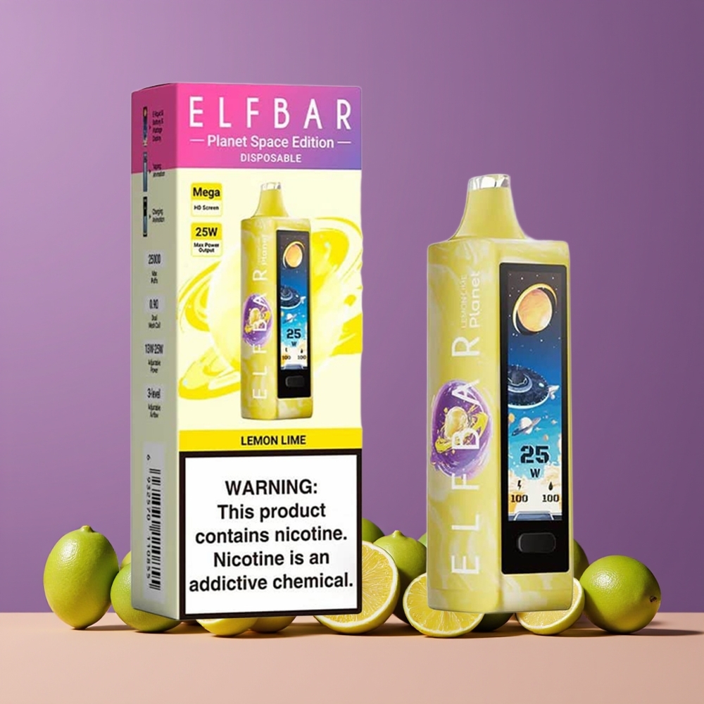 Citron Vert Lime ELF BAR Planet 25000 Puffs Belgique Grossiste 18ml Mesh