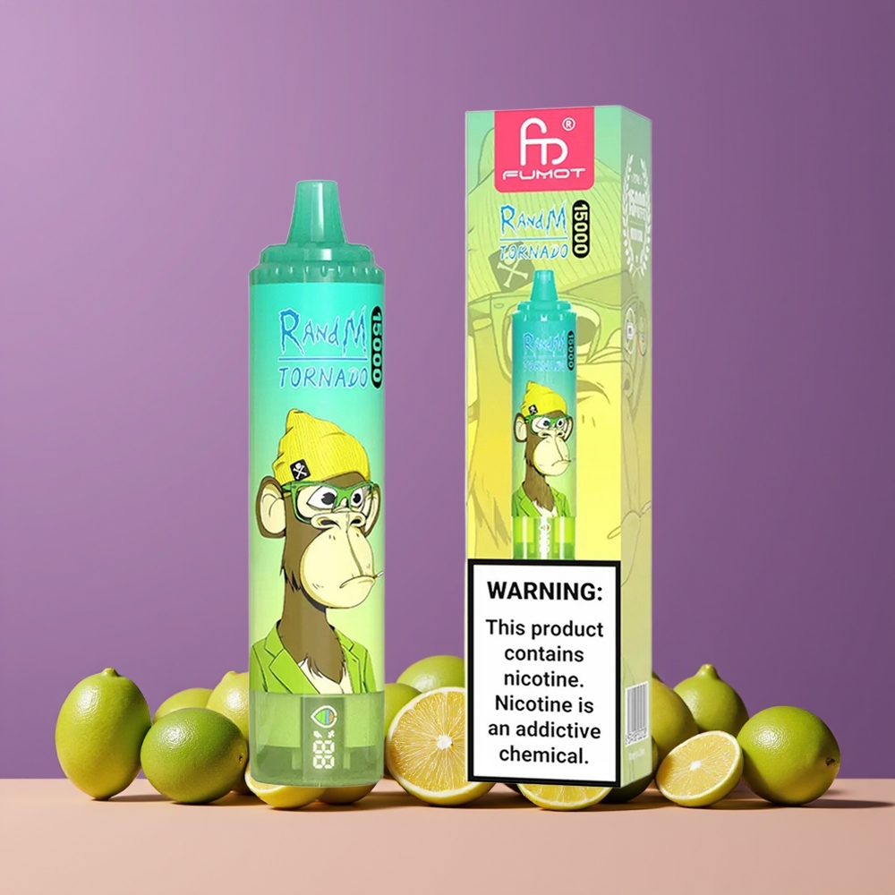 Citron Vert Limonade RandM Fumot Tornado 15000 Puffs 850mAh Belgique Grossiste Mesh Coil