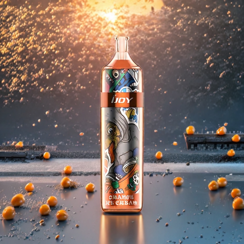 Crème Glacée Orange IJOY PUNK 4500 Puffs Belgique Grossiste 12ml 11 Ohm Mesh2 Coil