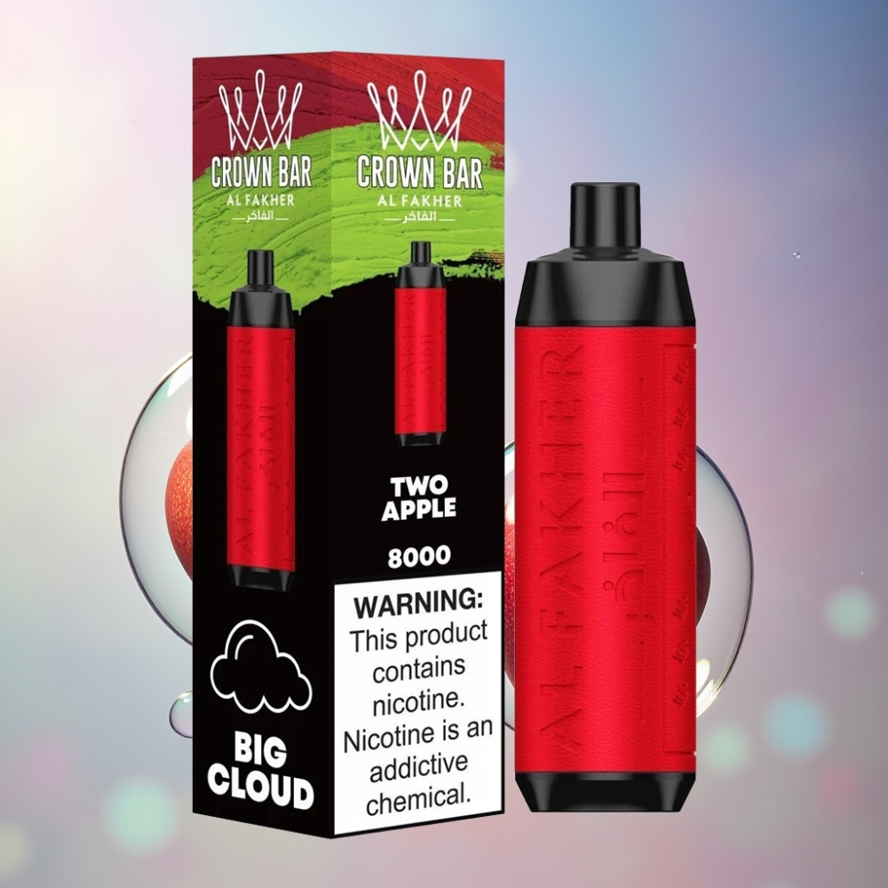 Deux Pommes Al Fakher Crown Bar 8000 Puffs 18ml Belgique Grossiste USB Type-C