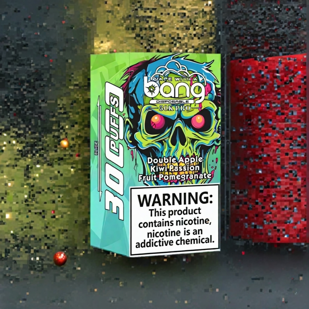 Double Pomme  Kiwi Passion Fruit Grenade Bang 30K Pro 30000 Puffs Belgique Grossiste 36ml Dual-Saveur