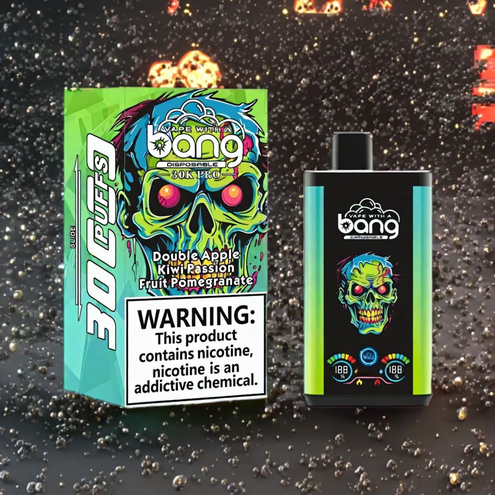 Double Pomme  Kiwi Passion Fruit Grenade Bang 30K Pro 30000 Puffs Belgique Grossiste 36ml Dual-Saveur