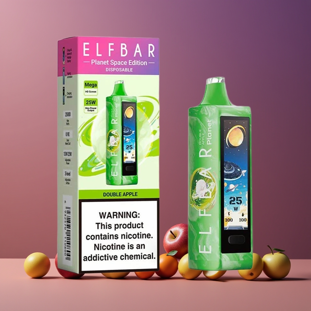 Double Pomme ELF BAR Planet 25000 Puffs Belgique Grossiste 18ml 800mAh Mesh