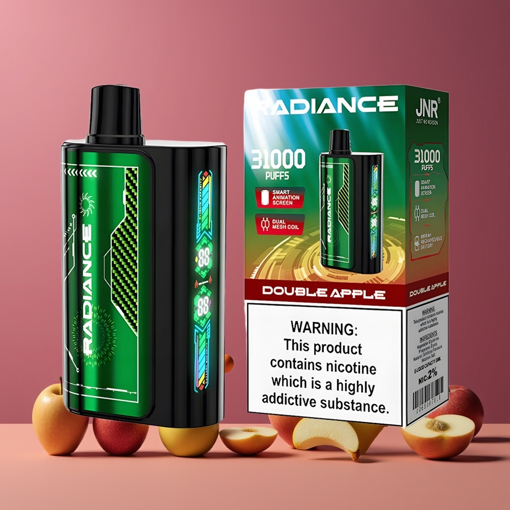Double Pomme JNR Radiance 31000 Puffs 28ml Belgique Grossiste Dual Mesh Coil