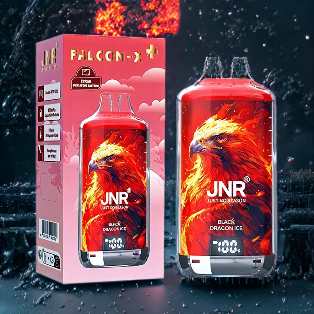 Dragon Noir Glace JNR Falcon X⁺ 28000 Puffs Belgique Grossiste Rechargeable 950mAh