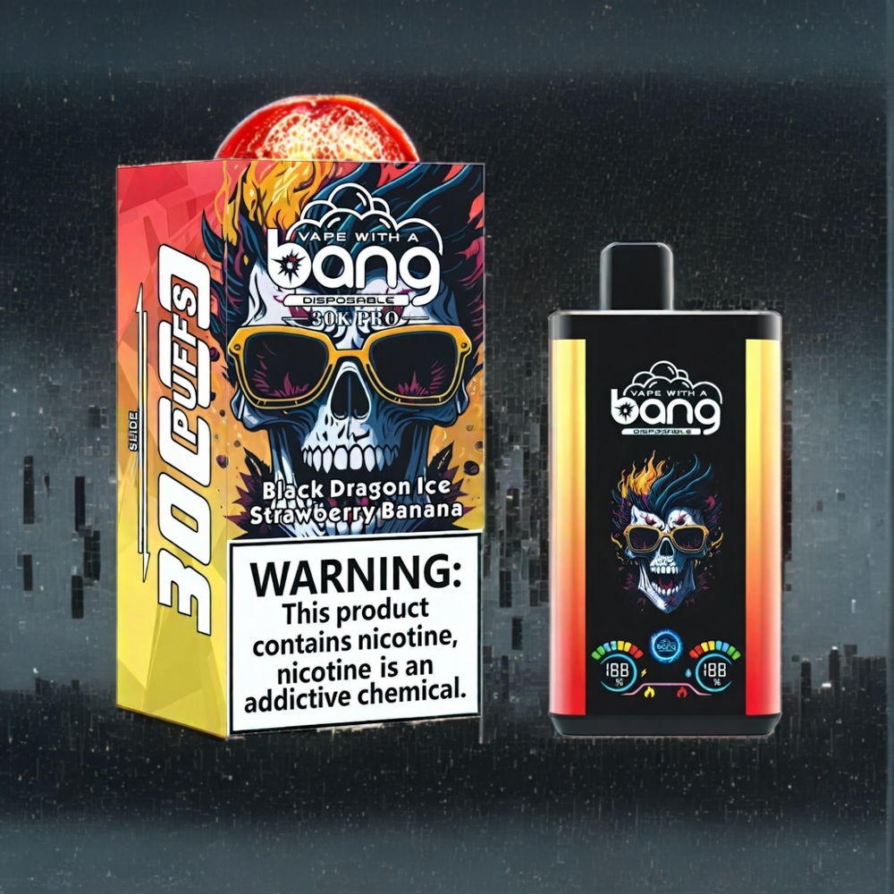 Dragons Glacés  Fraise Banane Bang 30K Pro 30000 Puffs Belgique Grossiste 36ml Dual-Saveur