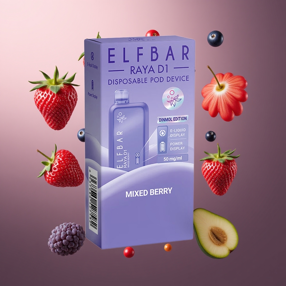 Elf Bar Raya D1 13000 Bouffées Belgique Grossiste Baies Mixtes 18ml 650mAh