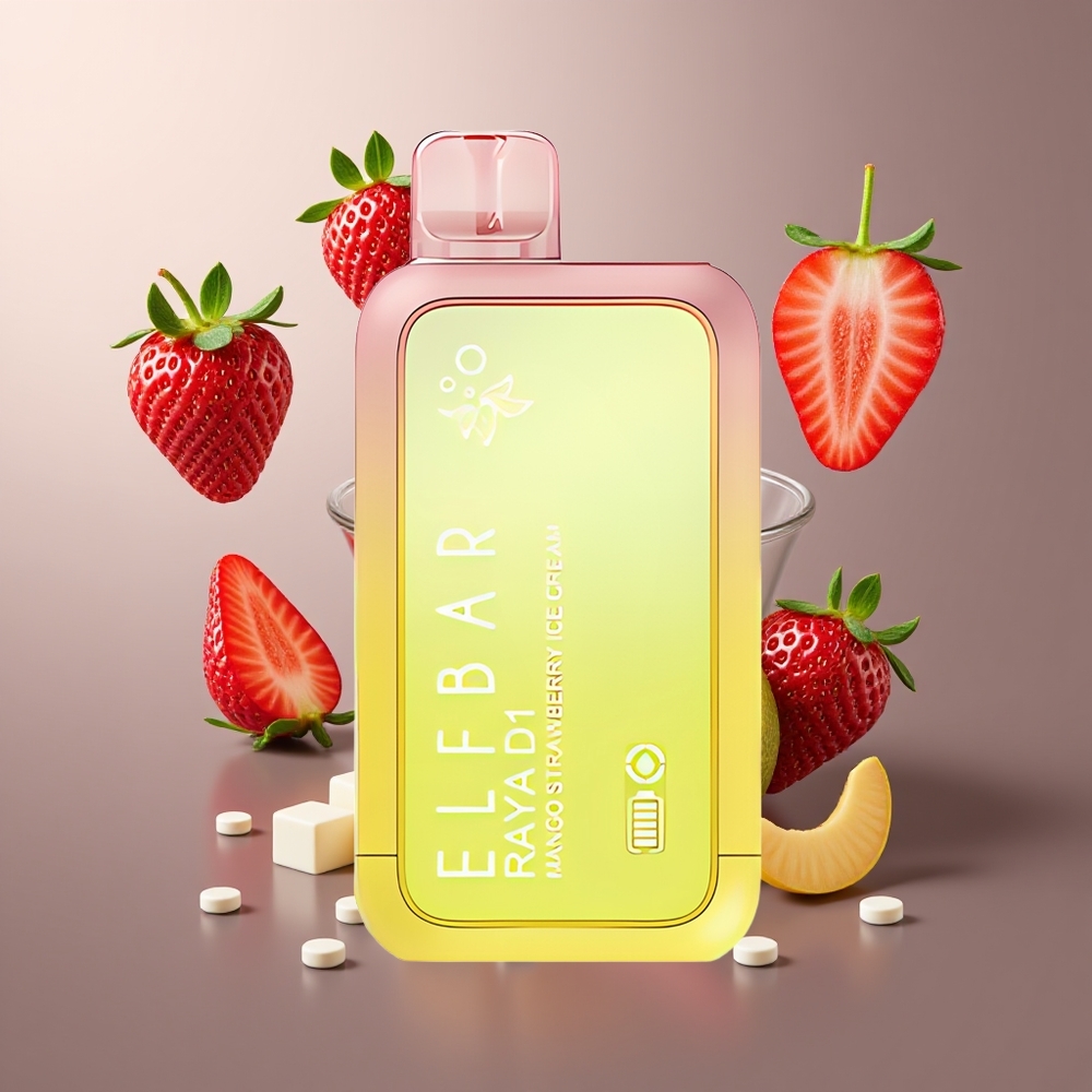 Elf Bar Raya D1 13000 Bouffées Belgique Grossiste Mangue Fraise Glace 18ml 650mAh