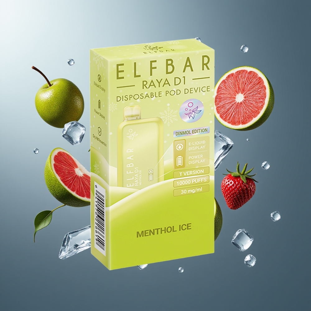 Elf Bar Raya D1 13000 Bouffées Belgique Grossiste Menthe Glace 18ml 650mAh