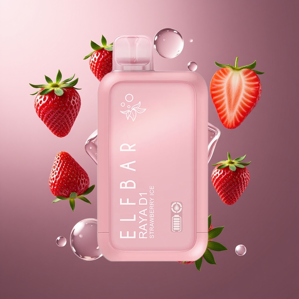 Elf Bar Raya D1 13000 Puffs Belgique Grossiste Fraise Glacée 18ml 650mAh