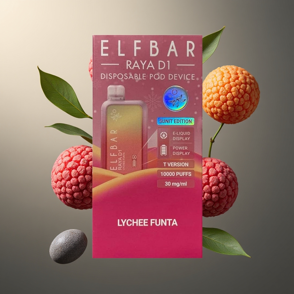 Elf Bar Raya D1 13000 Puffs Belgique Grossiste Litchi Funta 18ml 650mAh