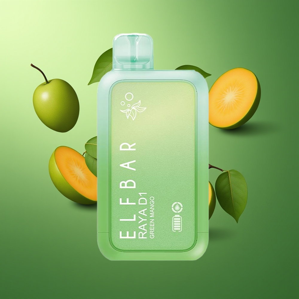 Elf Bar Raya D1 13000 Puffs Belgique Grossiste Mangue Verte 18ml 650mAh