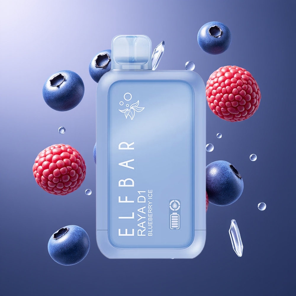 Elf Bar Raya D1 13000 Puffs Belgique Grossiste Myrtille Glacée 18ml 650mAh