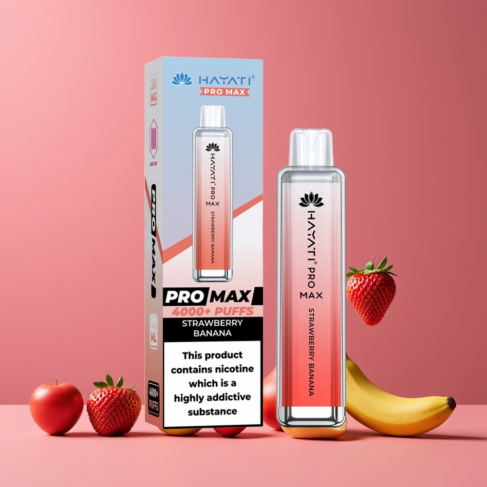 Fraise Banane Hayati Pro Max 4000 Puffs Belgique Grossiste 5 Nicotine 1400mAh