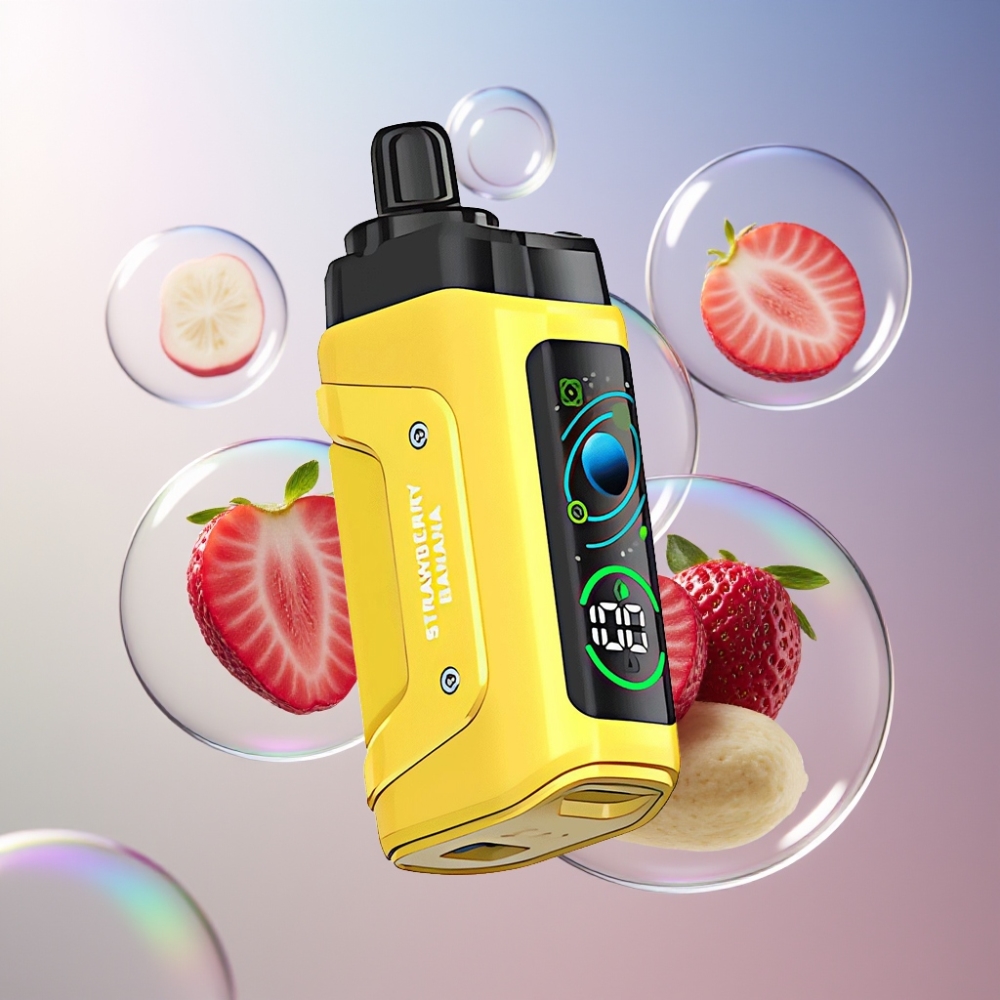 Fraise Banane Razz Bar 45000 Bouffées Belgique Grossiste Type-C Rechargeable