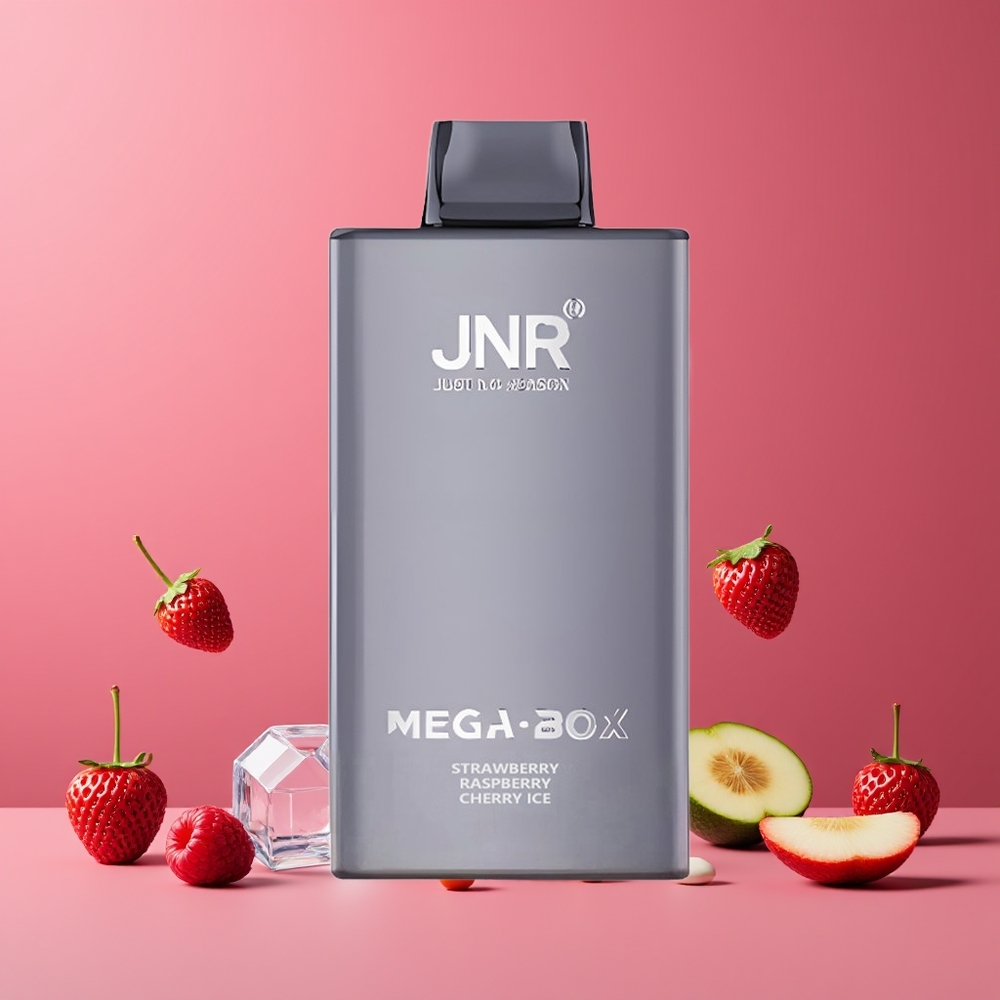 Fraise Framboise Cerise Glace JNR Mega Box 25000 Puffs Belgique Grossiste 30ml Dual Mesh