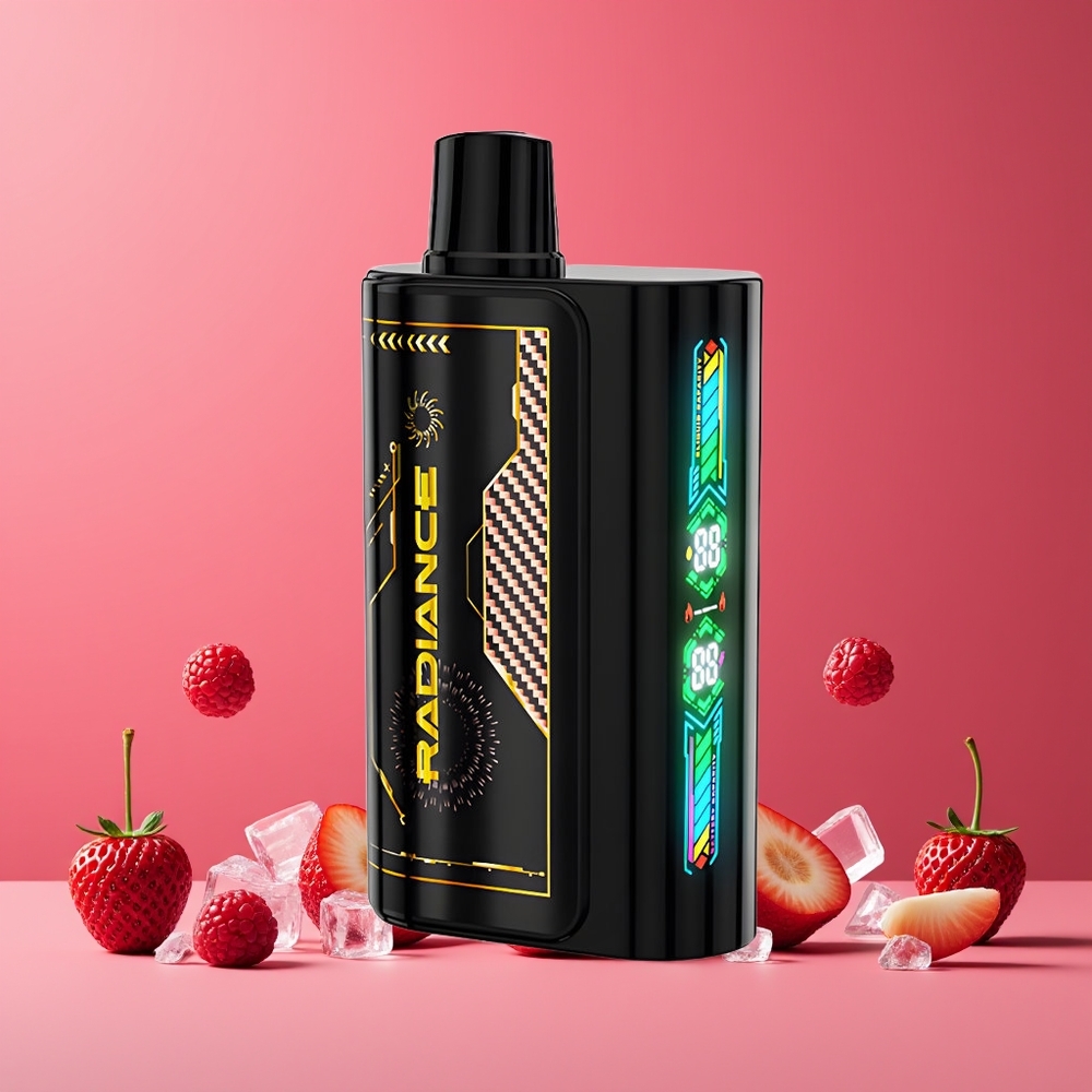 Fraise Framboise Cerise Glacée JNR Radiance 31000 Puffs Belgique Grossiste 28ml Dual Mesh