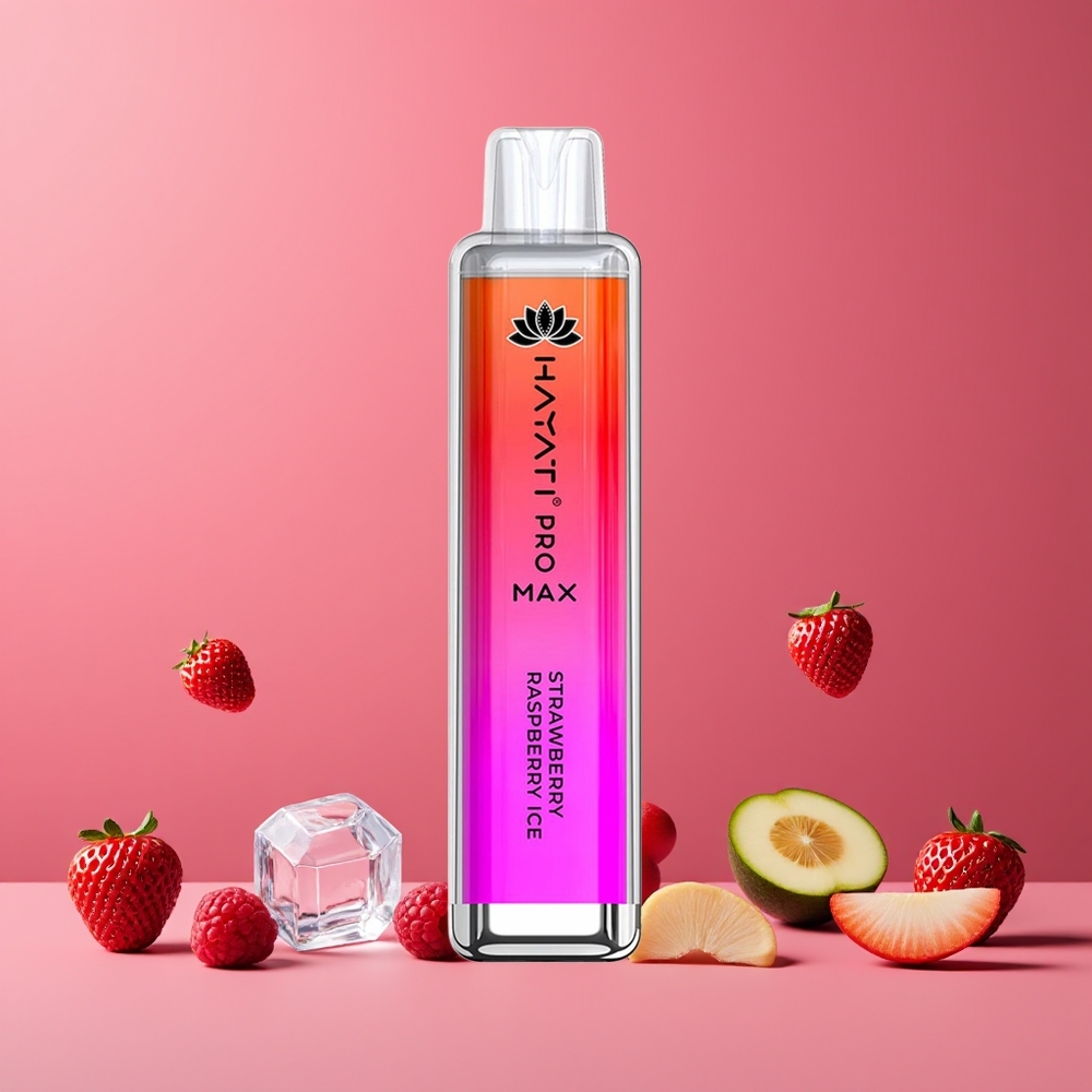 Fraise Framboise Glacée Hayati Pro Max 4000 Puffs Belgique Grossiste 5 Nicotine 1400mAh