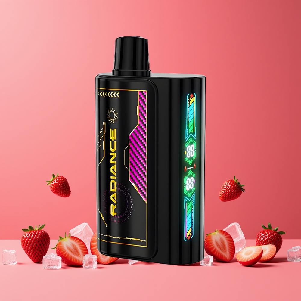 Fraise Glaciale JNR Radiance 31000 Puffs Belgique Grossiste 28ml Dual Mesh Coil