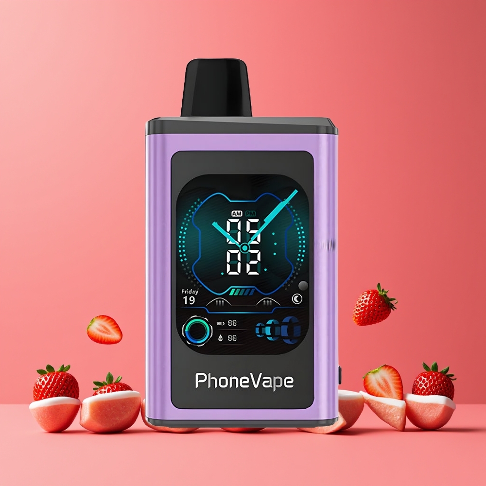 Fraise Glacée JNR PhoneVape 30000 bouffées Belgique Grossiste Turbo Mode Batterie Rechargeable 850mAh