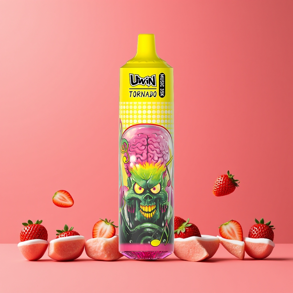 Fraise Glacée Uwin Tornado 35K Music Belgique Grossiste 35000 Puffs 600mAh