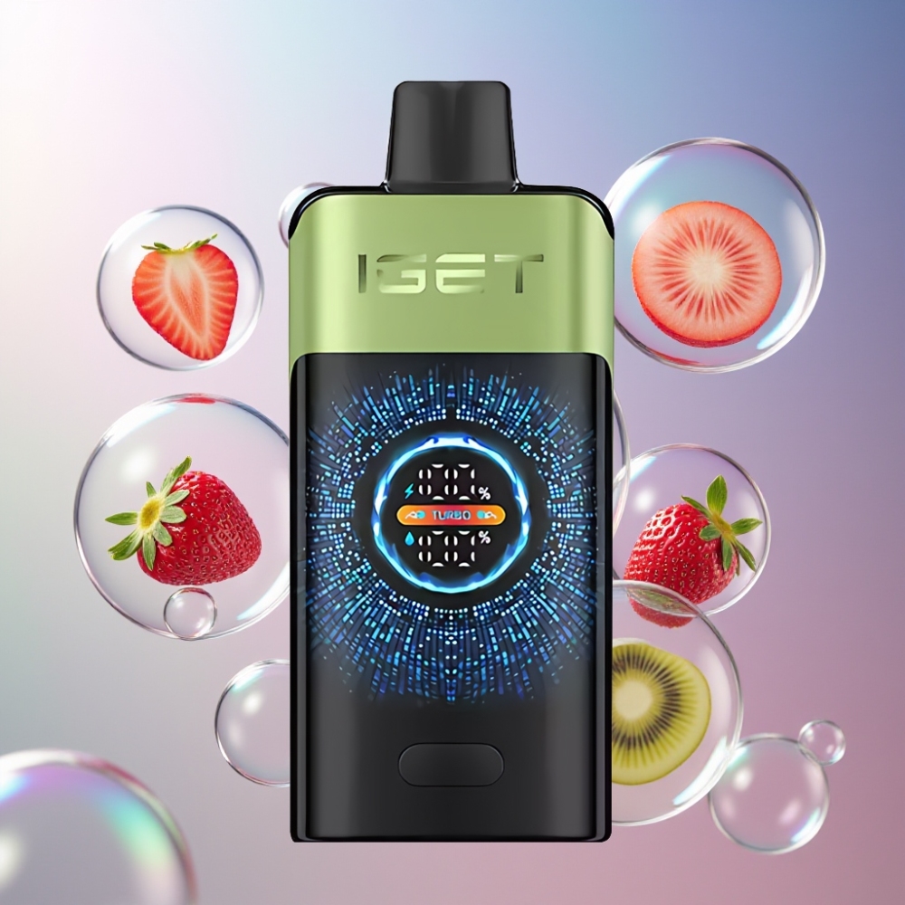 Fraise Kiwi Glacé IGET ONE 12000 Puffs Belgique Grossiste Écran Courbé Grand 2700 mAh