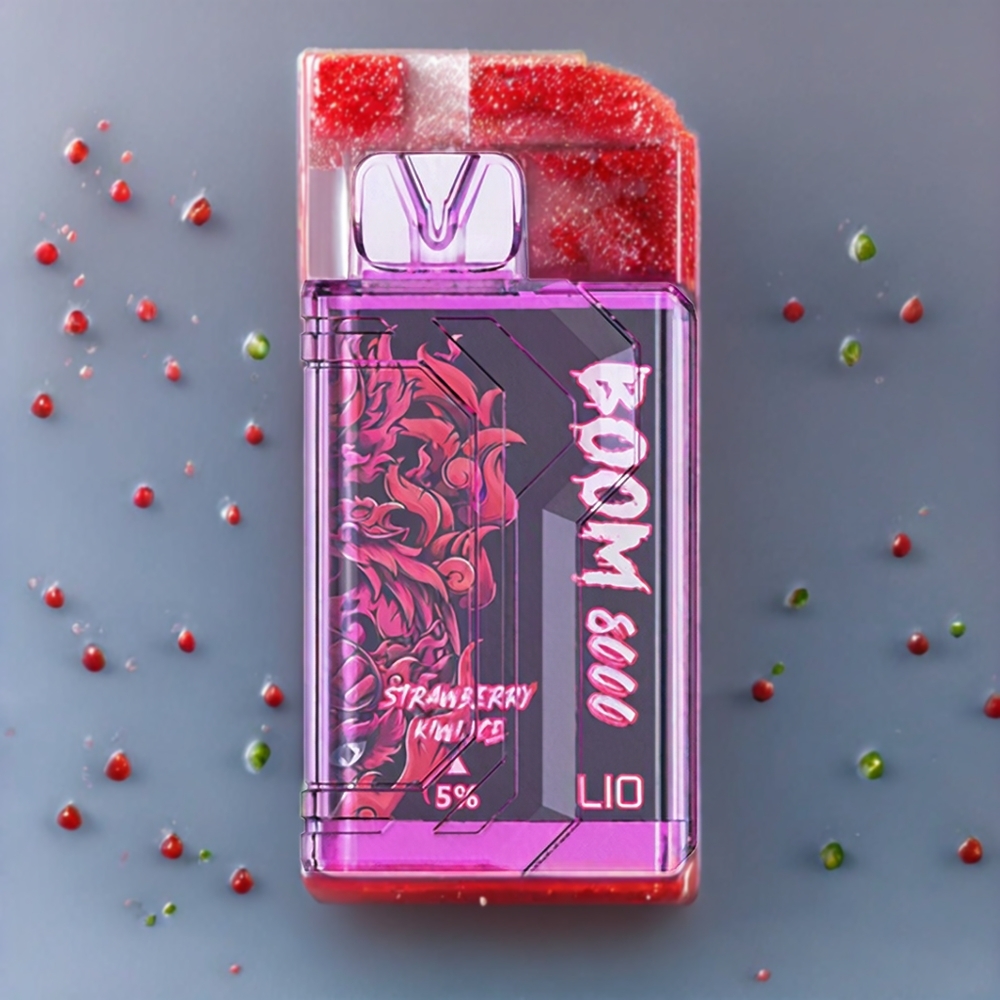 Fraise Kiwi Glacé LIO BOOM PRO 8000 Puffs 15ml Belgique Grossiste Mesh Coil