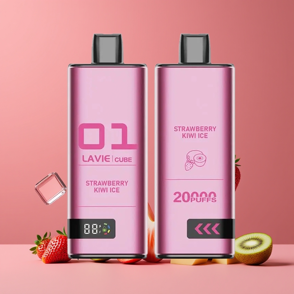 Fraise Kiwi Glacé Lavie Cube 20000 Puffs 28ML Belgique Grossiste Type C