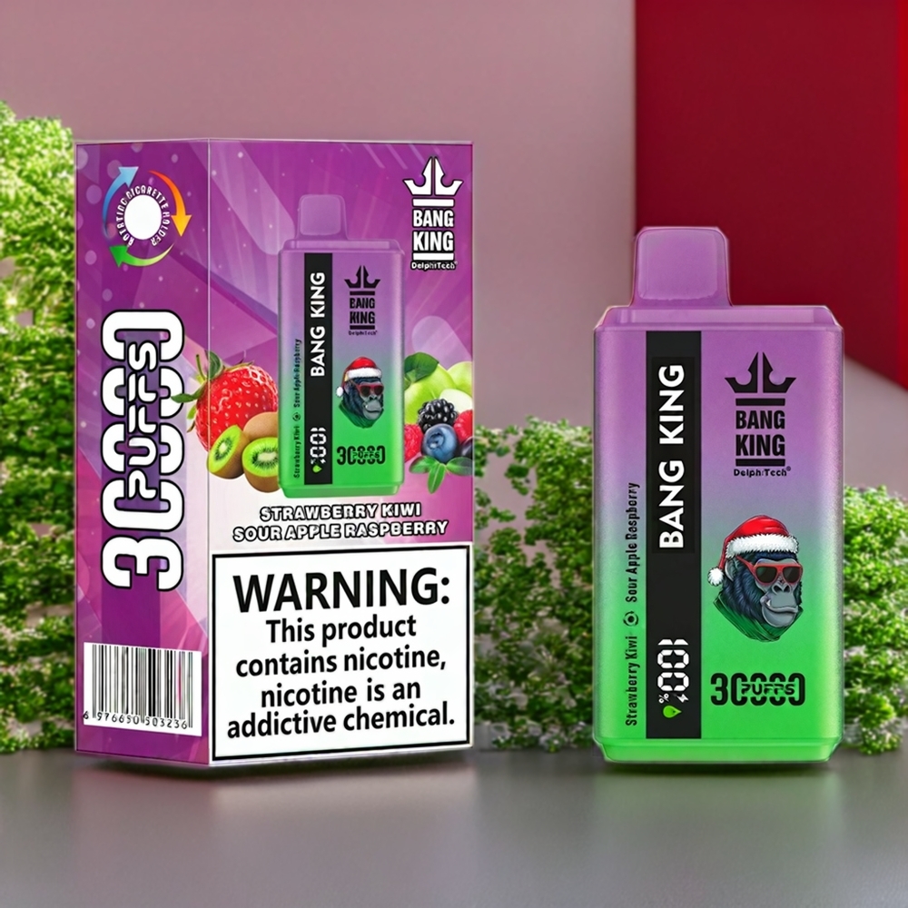 Fraise Kiwi Pomme Acidulée Framboise Bang King 30000 Puffs 36ml Belgique Grossiste Type-C