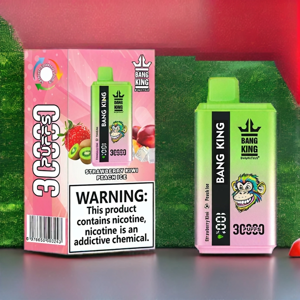 Fraise Kiwi Pêche Glacée Bang King 30000 Puffs Belgique Grossiste 36ml Type-C