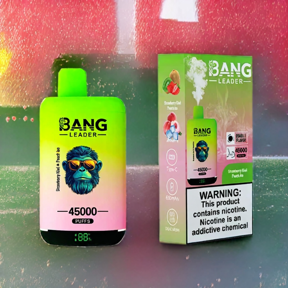 Fraise Kiwi Pêche Glacée Bang Leader 45000 Puffs Belgique Grossiste 5 Écran Intelligent