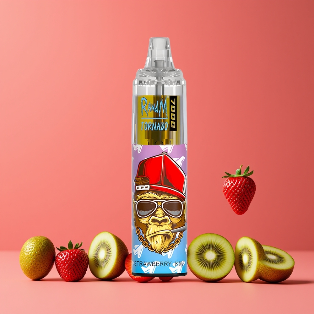 Fraise Kiwi RandM Fumot Tornado 7000 Puffs Belgique Grossiste 14ML Mesh Coil