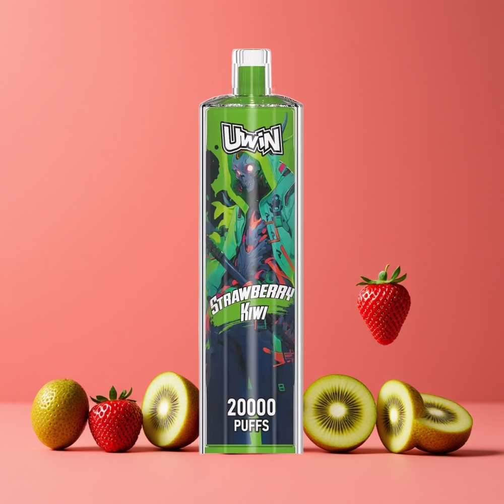 Fraise Kiwi Uwin Shisha Crystal 20000 Puffs Belgique Grossiste 22ml Mesh Coil